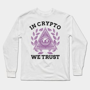 In Crypto We Trust Bitcoin Cryptocurrency Long Sleeve T-Shirt